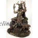 CERNUNNOS CELTIC HORNED GOD of Animals Sitting Statue Sculpture Bronze Finish 647813721519  173472169579